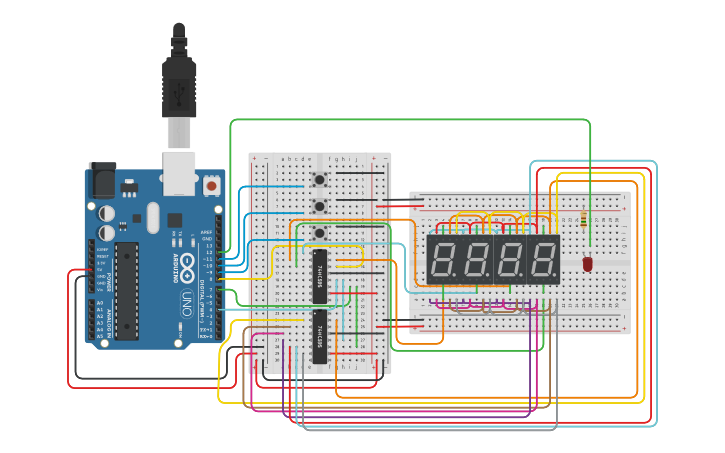 Circuit design Arduino LED - Tinkercad