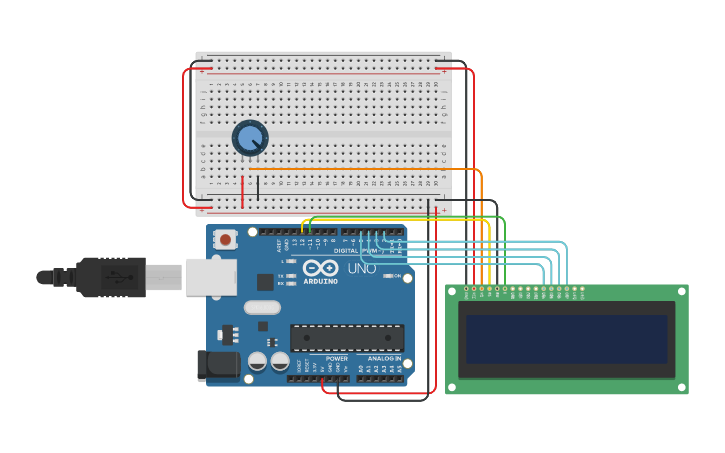 Circuit design LIQUID CRYSTAL BLINK () - Tinkercad