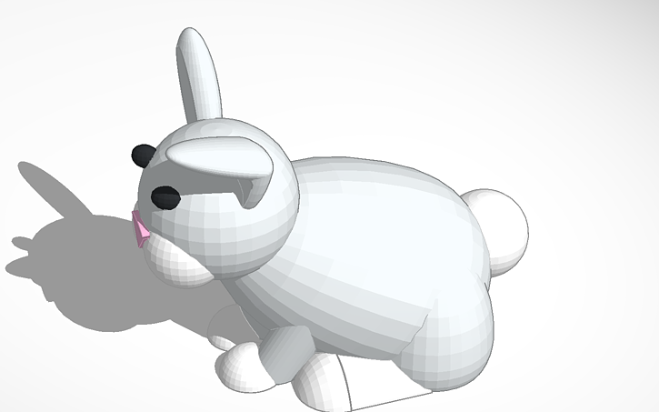 snowball the rabbit gitd tinkercad