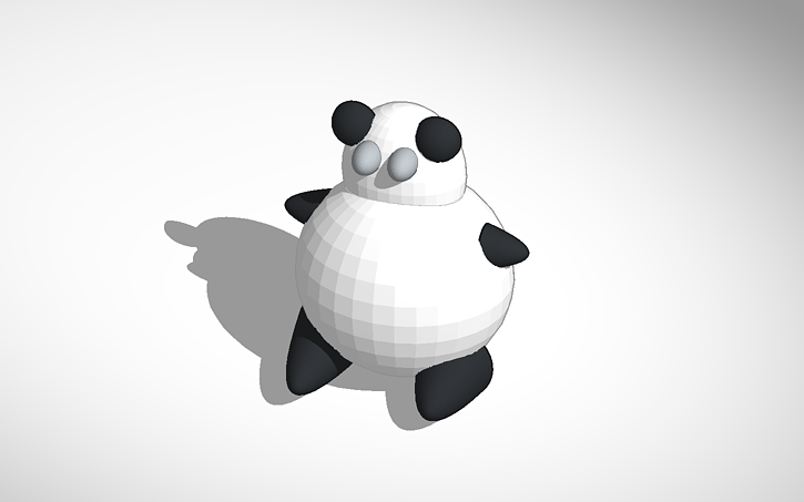 3D design A Panda - Tinkercad