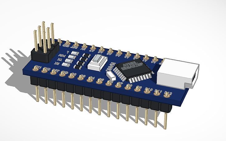 3D design Arduino Nano - Tinkercad