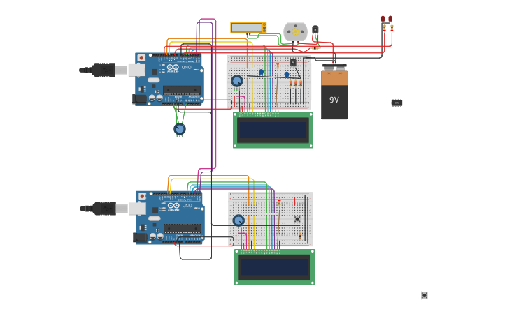 Circuit design Copy of Display e Motor DC (rpm) | Tinkercad