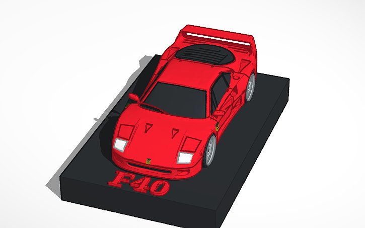 3D design FERRARI F40 - Tinkercad