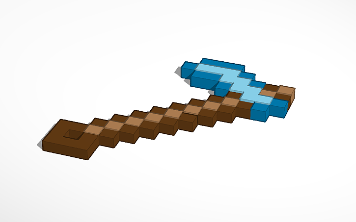 3D design Azada Minecraft - Tinkercad