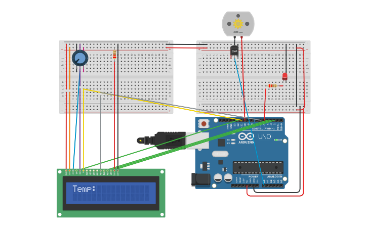 Circuit design Termostato - Tinkercad