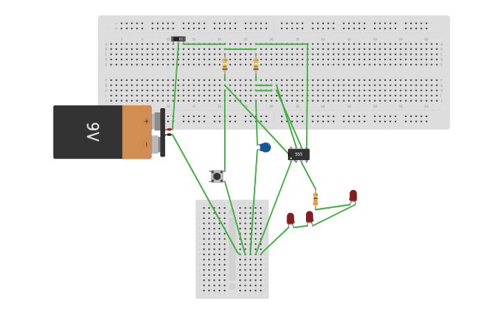 Circuit design 555 timer monostable - Tinkercad