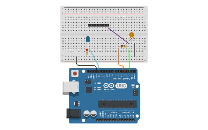 Circuit design Capacitive Sensor - Tinkercad