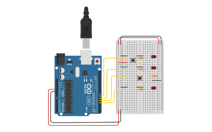 Circuit design PullUp/Pulldown Resistor | Tinkercad