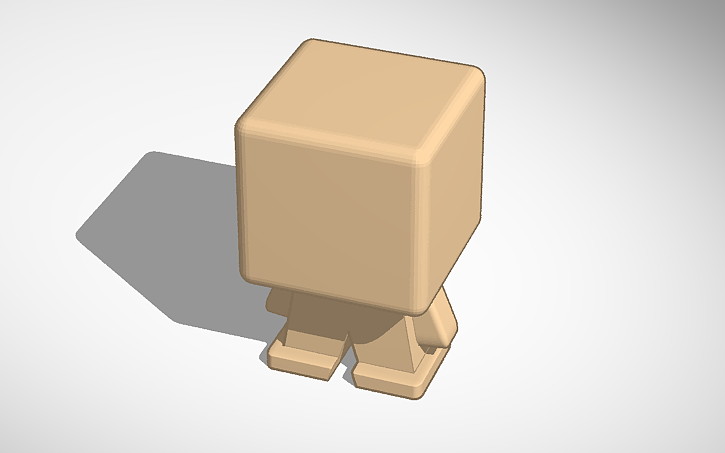 3D design minecraft mini figure template - Tinkercad