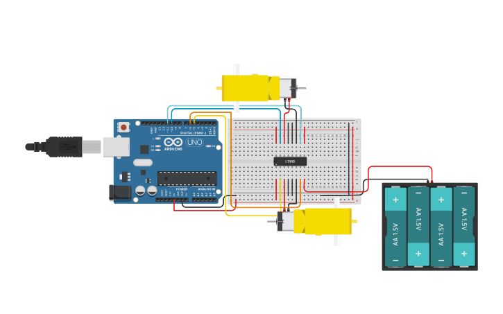 Circuit design Projeto motor DC com Arduino - Tinkercad