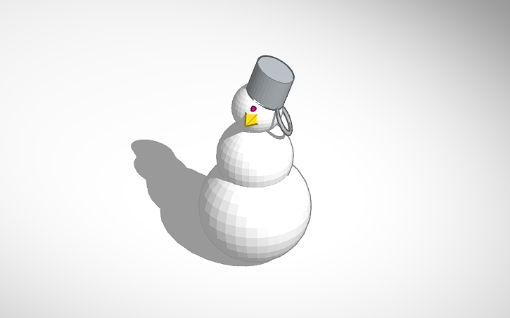 3D design snowman - Tinkercad