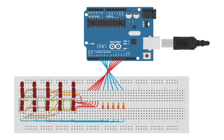 Circuit Design 25 Led All Pattern Tinkercad