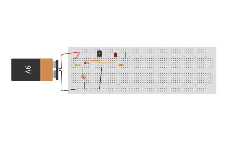 Circuit design ldr con led - Tinkercad