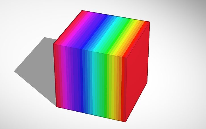 3D design Rainbow Block - Tinkercad