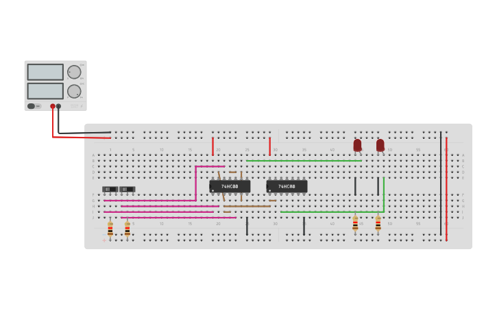 Circuit design Half Adder using NAND Gate | Tinkercad