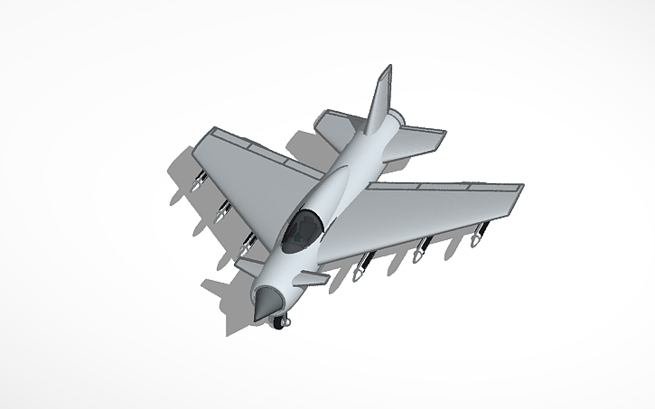 3D design F-121 Piercer type fighter/bomber - Tinkercad