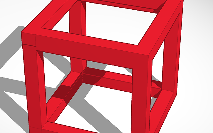 3D design 8 mm open cube - Tinkercad