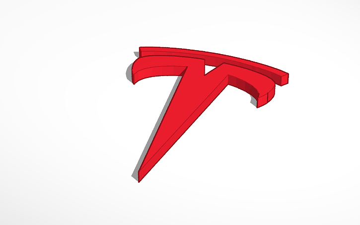 Tesla Logo Tinkercad