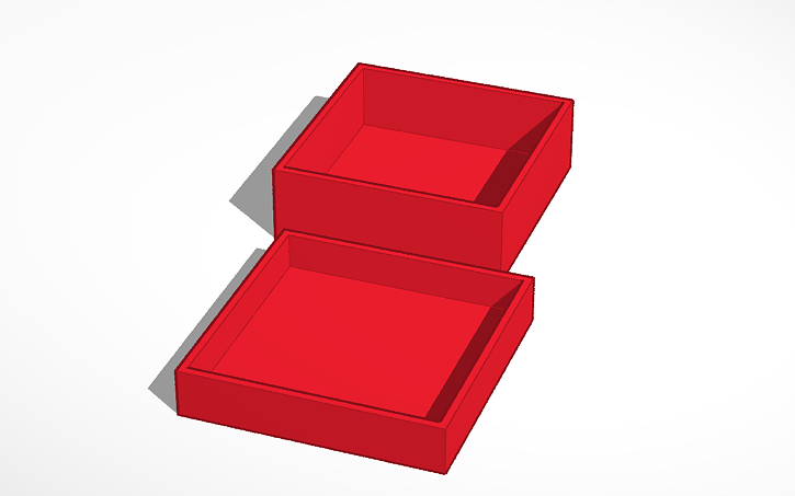 3D design Square Box With Lid - Tinkercad